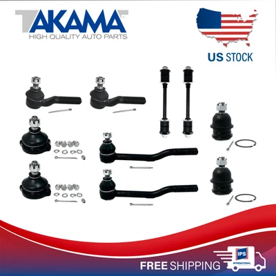 10pcs Ball joints +Stabilizer end links+ tie rod ends for 86-97 Nissan D21 RWD - Image 1 of 4