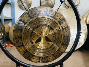 50 cm Large Tree of life adorned Gong-Sound Healing-Premium gong - Picture 1 of 7