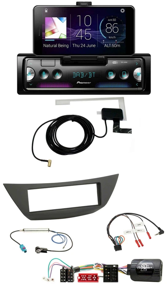 Pioneer DAB Bluetooth Lenkrad USB Autoradio für Renault Laguna III 2008-2013 - Bild 1 von 4