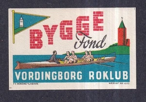 Denmark Poster Stamp  VORDINGBORG ROW ROWING CLUB - Picture 1 of 1