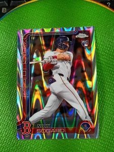 2025 Topps Chrome Nick Sogard SP Rookie Raywave Refractor #123 Boston Red Sox⚾ - Picture 1 of 8