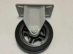 Used FAIRBANKS “34 Series” Rigid Top Plate Caster Rubber 8" Wheel - Picture 1 of 3