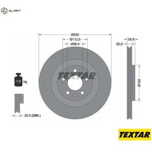 2x BRAKE DISC 92238305 FOR VW AUDI A4/S4/Allroad A5/Sportback/S5/Convertible A6 - Picture 1 of 9