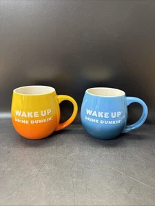 Dunkin Donuts Set Of 2, Be Awesome Wake Up Drink Dunkin', Coffee Mug 20 Oz - Picture 1 of 9
