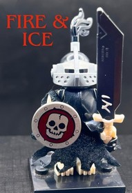 LEGO Evil Skeleton Knight Minifigure Sword Shield Kingdoms Castle D&D 21348 7092