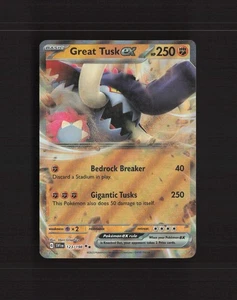 Tarjeta holográfica de Pokémon Great Tusk ex 123/198 escarlata y violeta ultra rara casi nueva - Imagen 1 de 10