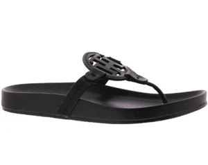 Sandalias de tanga Tommy Hilfiger Relina negras para mujer 9 medianas, nuevas en caja, precio de venta sugerido por el fabricante: 69 $ - Imagen 1 de 3
