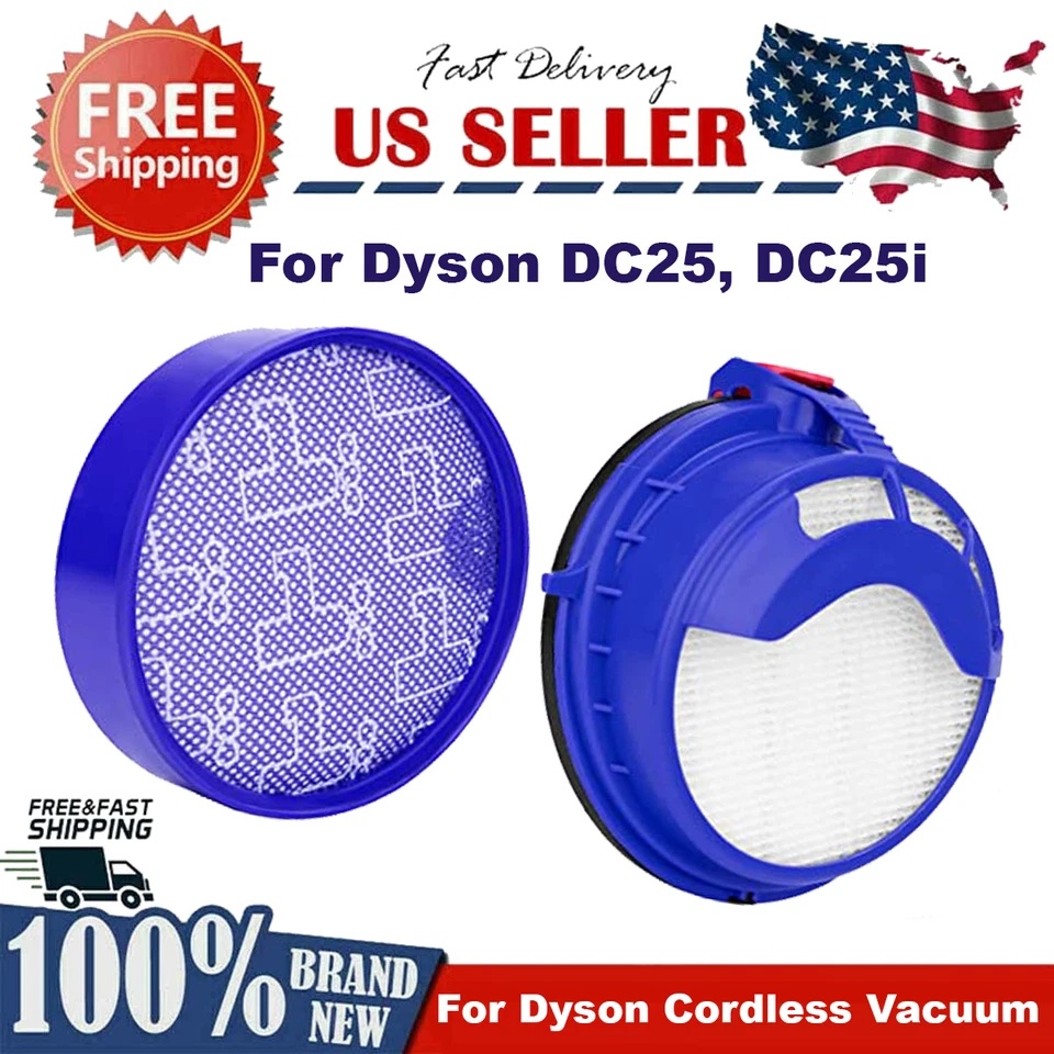 2 Set Post Pre Motor HEPA Filter For Dyson DC25 DC25i Bagless Vacuum 916188-05 - Image 1 of 3