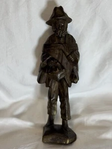 Hobo de madera tallada a mano de colección mendigo viajero hombre tallado en madera - Imagen 1 de 9