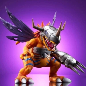 New Anime Digimon Adventure Metal Greymon Figure War Action Pvc Statue Toy Gift - Picture 1 of 7
