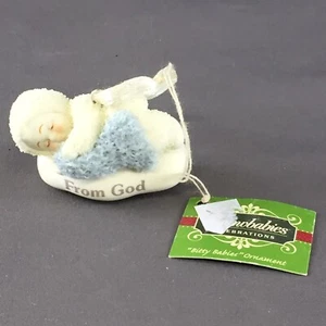 Department 56 Snowbabies Bitty Babies "From God" Porcelain Ornament - Picture 1 of 4