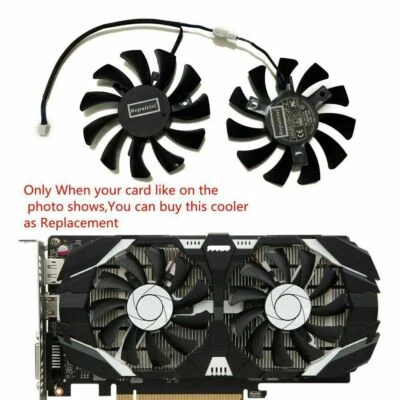 Cooler  Fan For MSI GTX 1050 GTX1050 GTX1050Ti  DUAL 75MM 2Pin HA8010H12F-Z - Image 1 of 4