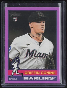 2025 Topps Heritage viola chiaro #111 Griffin Conine RC Rookie - Foto 1 di 2