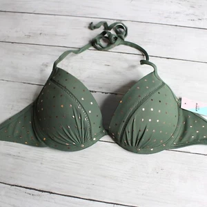 Ardene Swim Women's Bikini Swimsuit Top XS Green Push Up Underwire Bra - Picture 1 of 4