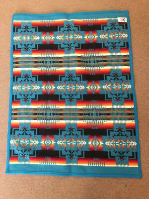 Pendleton Baby Blanket Turquoise Chief Joseph Design 32”x44” - Image 1 of 2