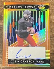 ‼️2022 Leaf Ultimate Draft Cameron Cam Ward Rookie Auto #25/25 WSU Ohio State?