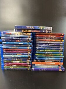 Huge Lot of 38 Disney Pixar/Kids Cartoon Classic Blu-Ray Movies Toy Story Frozen