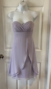 Bill Levkoff Purple Sleeveless Cocktail Dress Bridal Party Dress Size 2 - Picture 1 of 7