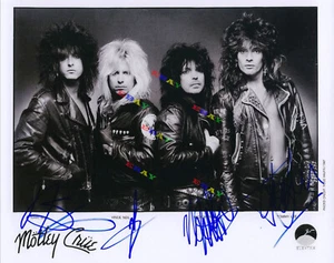 MOTLEY CRUE FASCIA INTERA 8x10 Autografata Firmata Ristampa Fotografica - Foto 1 di 1