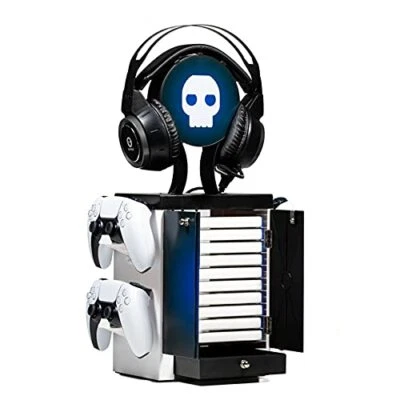Numskull PS5 Inspired Gaming Locker, Controller Holder, Headset Stand for PS5, - Image 1 of 4