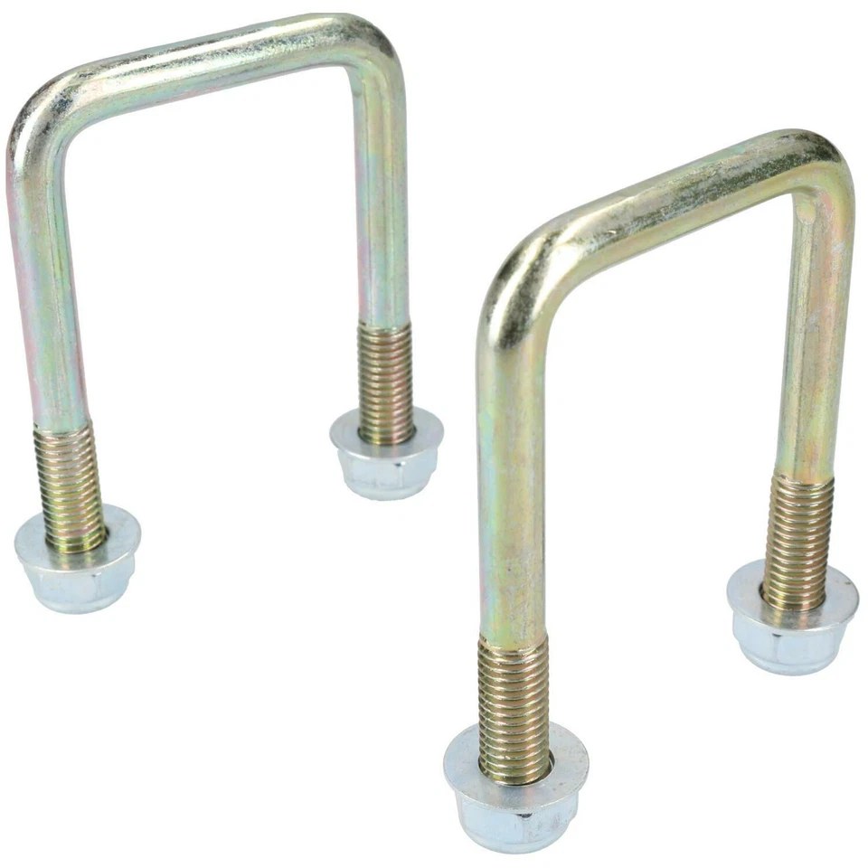 AB TOOLS 2 Pack M10 50mm x 80mm U-Bolt N-Bolt for Trailers with Nuts HIGH TENSILE