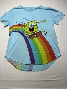 Nickelodeon Spongebob And Patrick Rainbow Sliding T-Shirt Women’s Extra-Large - Picture 1 of 5