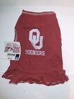 All Star Dogs OU Oklahoma Sooners Dog/Pet Dress Size Med Red/White 18-30 LBS