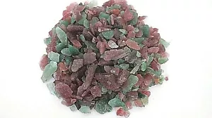 Christmas Tanzurine Chips Green Red 10-30mm 4oz Healing Crystals Cisco Traders - Picture 1 of 3