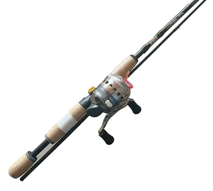 ZEBCO DELTA ZD2 5 ft 6 in 2 pc Spincast Combo 5 bb Medium Light Graphite Rod - Picture 1 of 10