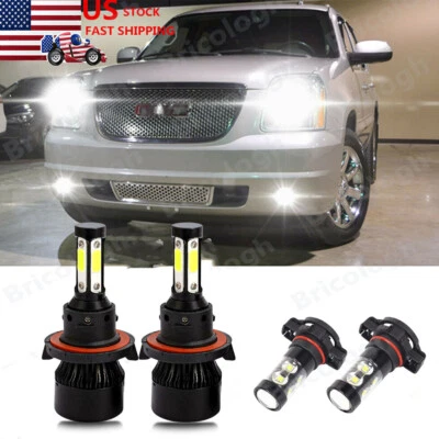 Faros antiniebla LED blancos 6500K haz alto/bajo para GMC Yukon 2007-2014 Foto 1 de 4