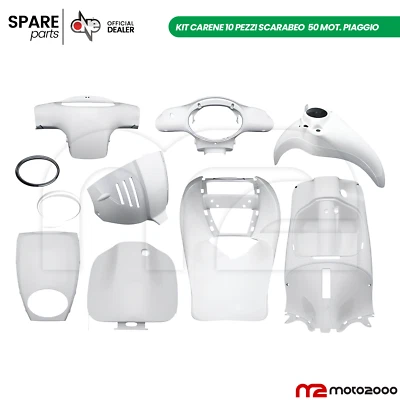 CARENE PLASTICHE BIANCO LUCIDO PER APRILIA SCARABEO STREET 50 100 2T 4T 2006-201 - Immagine 1 di 4
