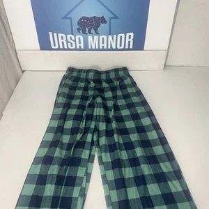 Cherokee Kids Flame Resistant Blue & Green Flannel Pajama Pants Size 12-14 - Picture 1 of 8