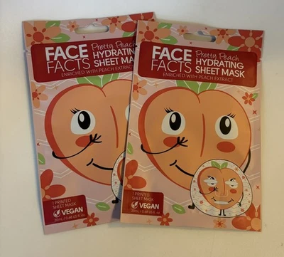 Face Facts Face Masks Mud Clay Gel Mask Wash OR Peel Off X 2 - Image 1 of 2