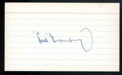 Hank Greenberg PSA DNA Cert Signed 3x5 Index Card Autographed - Image 1 of 2