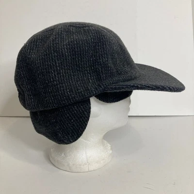 Vintage Tilley Edurables Winter Cap Mens Large 3XL Gray Wool Tweed Adjustable - Image 1 of 4