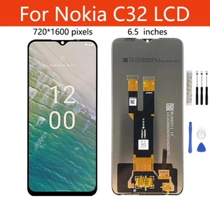 For Nokia C22 C32 LCD Display Touch Screen Digitizer Assembly Replacement Black - Picture 1 of 6