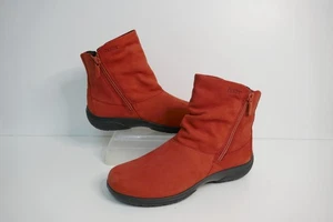 NEU HOTTER "WHISPER" KORALLE NUBUKLEDER DOPPELREISSVERSCHLUSS KOMFORT STIEFELETTEN UK 4 STD - Bild 1 von 14
