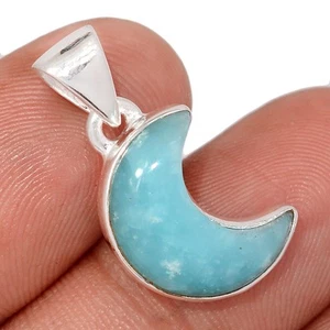 Moon - Smithsonite 925 Sterling Silver Pendants Jewelry CP75456 - Picture 1 of 1