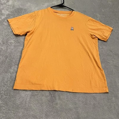 Psycho Bunny Shirt Boys XL 18-20 Orange Pima Cotton Logo Graphic Tee Crewneck - Image 1 of 4