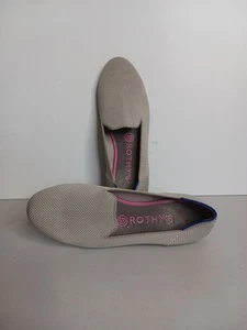 Mocassino Rothys The lino doppio punto beige panna donna taglia 8 punta tonda morbido - Foto 1 di 6