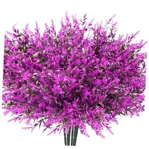 Kunstpflanzen Outdoor, 20 Stück Lavendel Kunstblumen, gefälschter roter Lotus - Bild 1 von 8