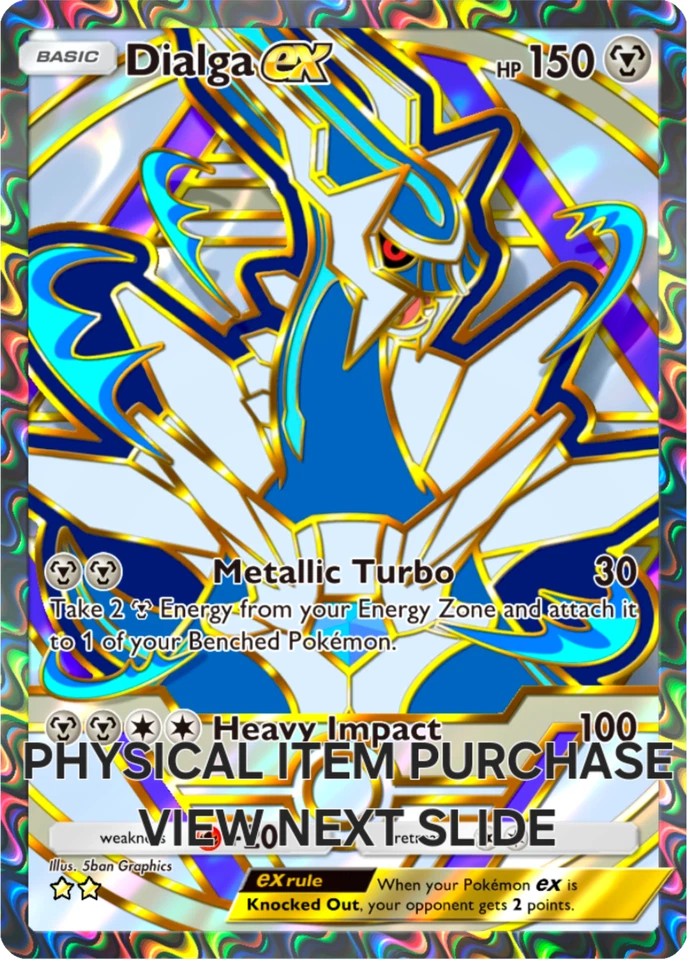 Pokemon Tcg Pocket Game Dialga Ex Full Art Holo **SEE DESCRIPTION ** - Image 1 of 1