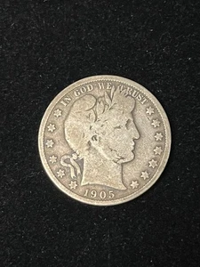 1905 s Barber Half Dollar Vg  - Bild 1 von 2