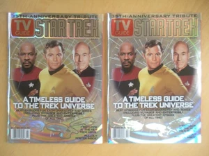 2 TV GUIDE Magazines STAR TREK Special 35th Anniversary 2002 Poster HOLOGRAM Cov - Picture 1 of 1