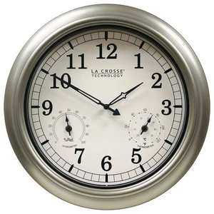 La Crosse WT-3181PL-Q 18 in. Indoor & Outdoor Analog Wall Clock - Picture 1 of 1