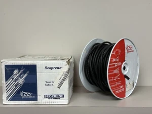 Cable de cobre trenzado flexible negro CCI Seoprene SJEW 250' 18/3, carrete portátil - Imagen 1 de 12