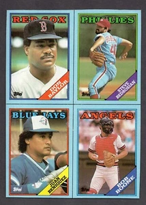1988 Topps Wax Box Bottom Uncut Baylor Bedrosian Beniquez Boone - Picture 1 of 2
