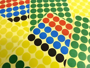 Coloured 12mm Circular Stickers, Sticky Labels, Various Colours, Economy Pack - Picture 1 of 4