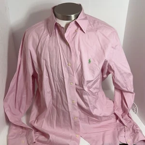 Camisa Ralph Lauren Calce Clásico Rosa Manga Larga Abotonada Para Hombre Talla L - Imagen 1 de 6