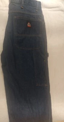 Men’s Flame Resistant Blue Jeans Bulwark 2112 CAT 2  FR Heavy Denim 34x32 EXC - Image 1 of 4